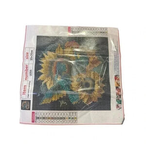 sunflowers diamond painting size 20x20 cm number u056